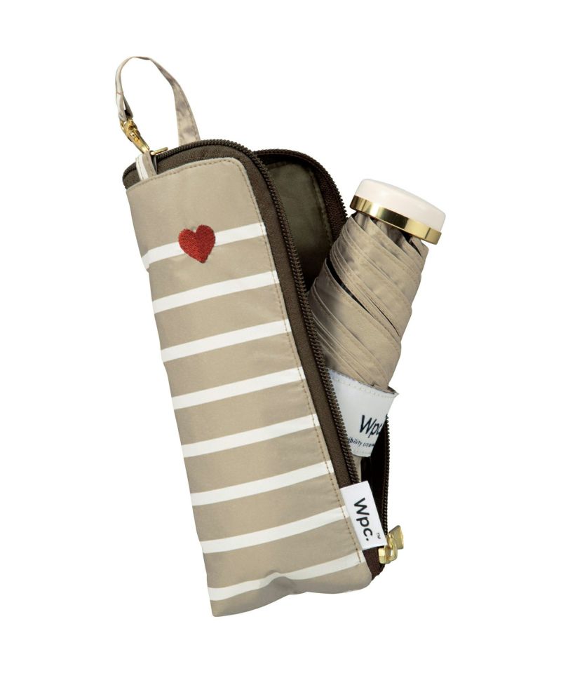 WPC Heart Embroidered Mini Parasol | UPF 50+ Sun Protection | Curated Japanese Import