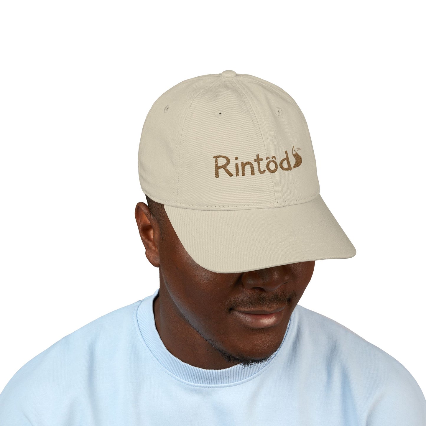 Rintod Embroidered Minimalist Organic Cotton Cap