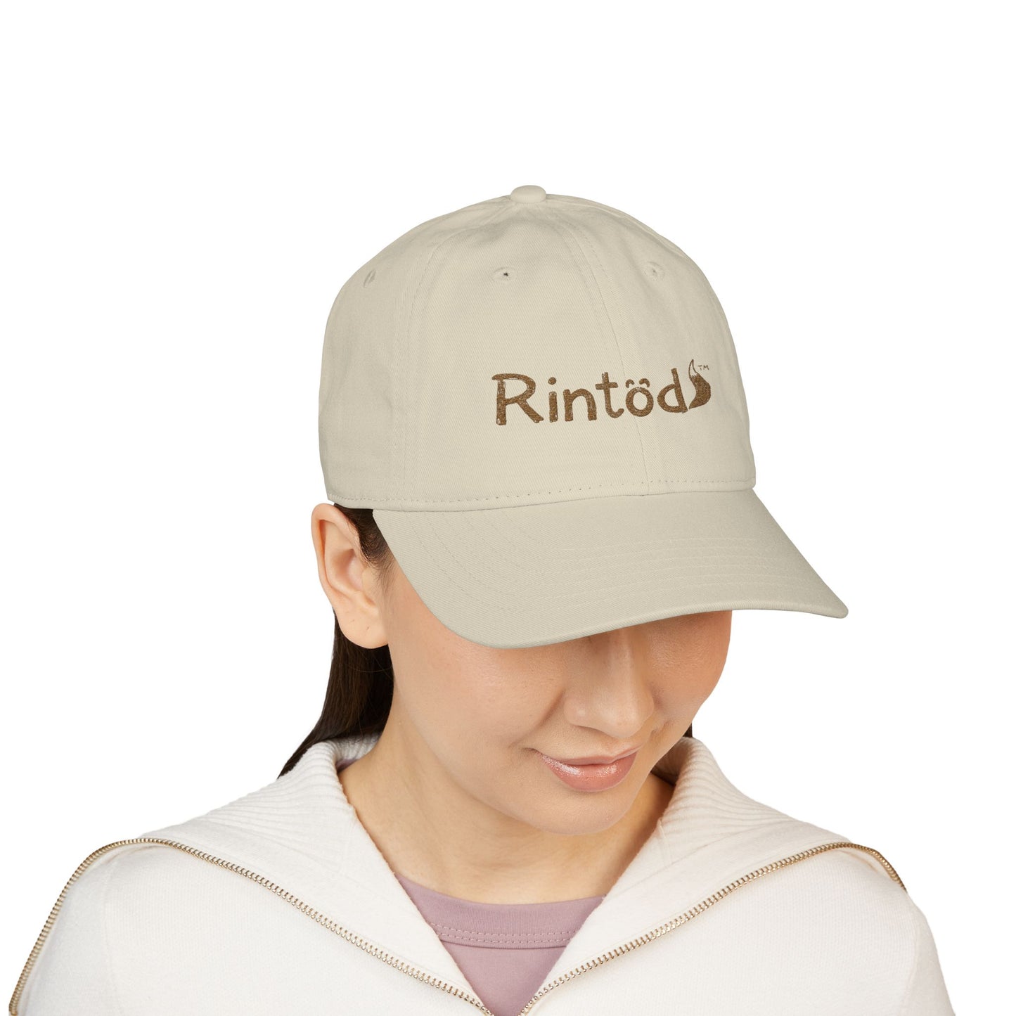 Rintod Embroidered Minimalist Organic Cotton Cap