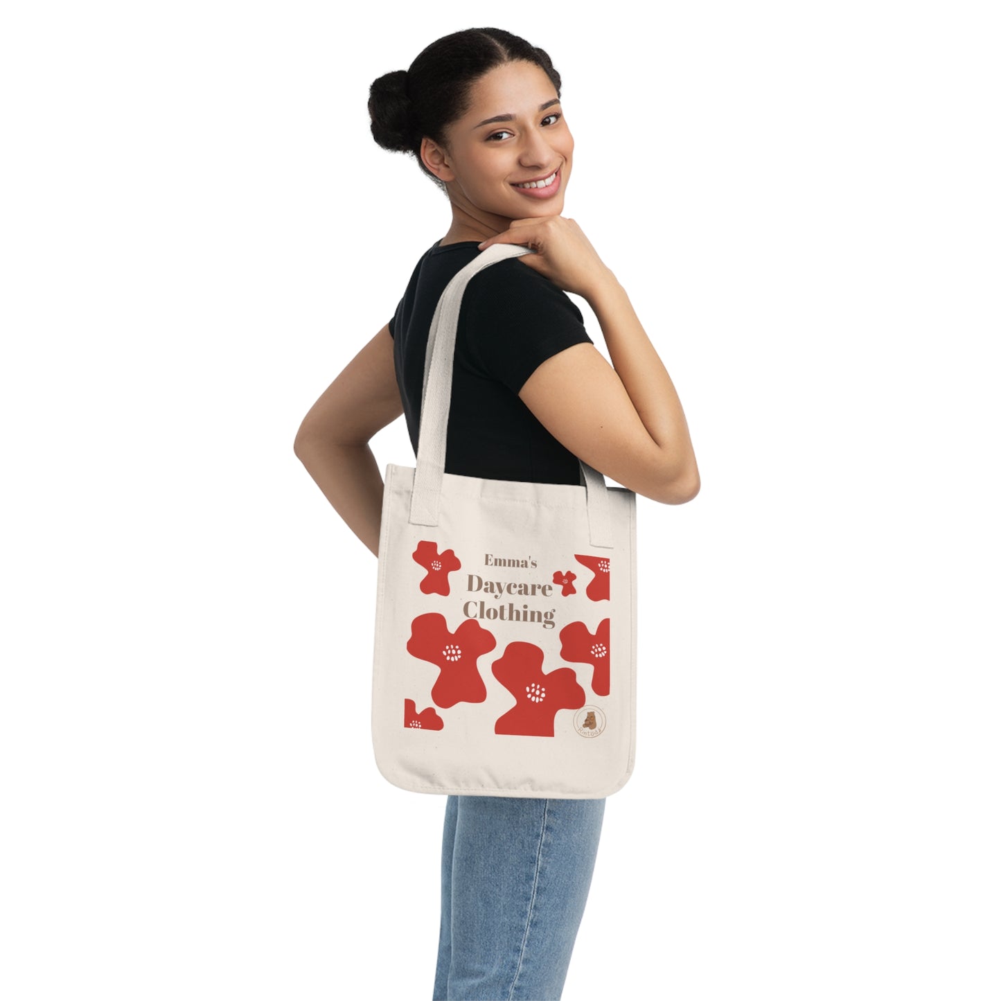 Personalized Kids School Tote Bag | Custom Name & Purpose Organic Canvas Bag