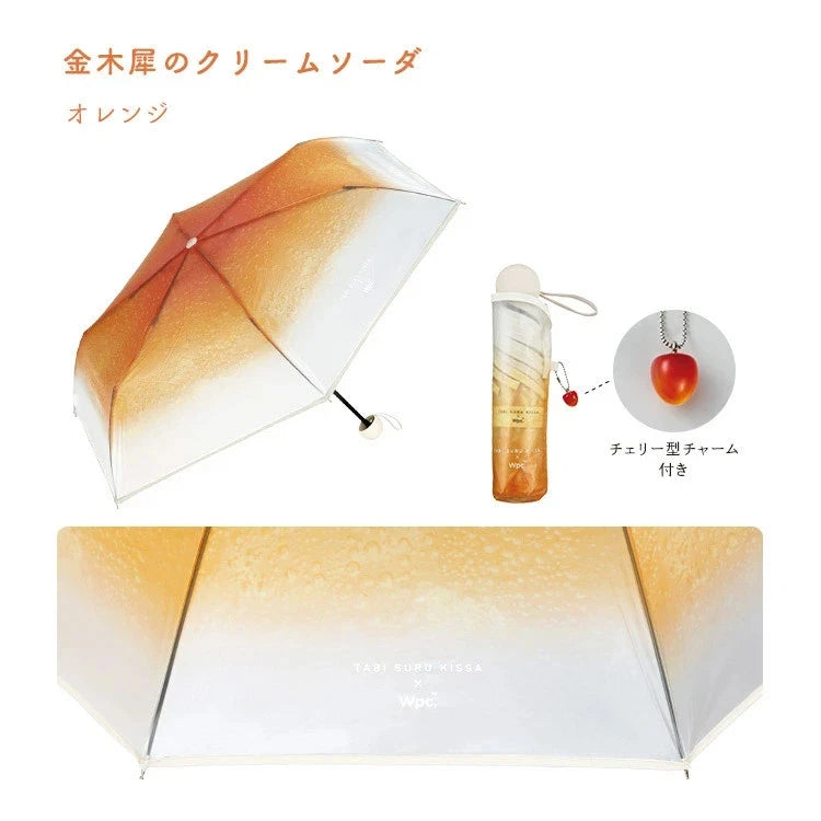 Wpc. x Traveling Cafe: Cream Soda Folding Umbrella | Curated Japanese Import