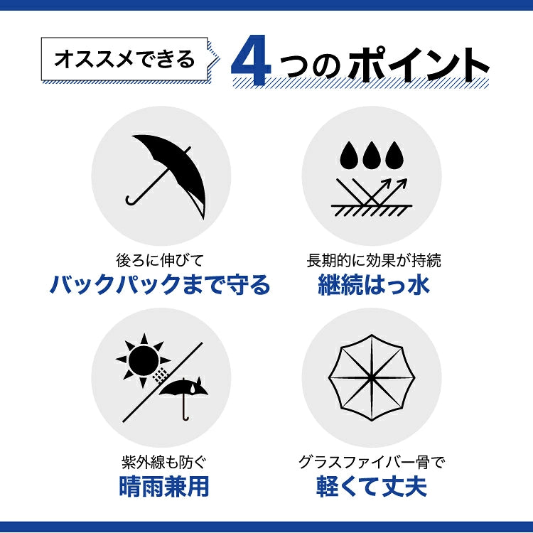 Wpc. UX Backpack Rain Protection Folding Umbrella | Curated Japanese Import