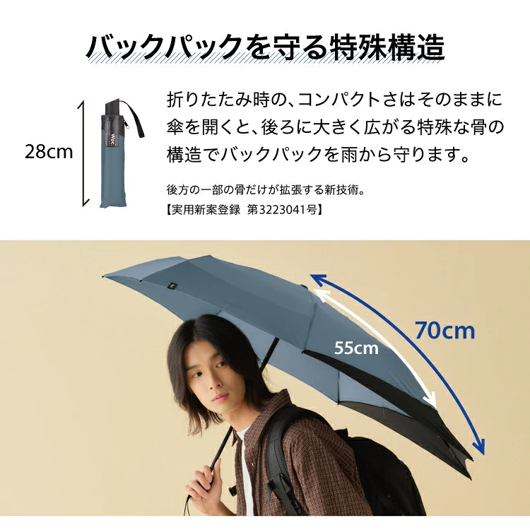 Wpc. UX Backpack Rain Protection Folding Umbrella | Curated Japanese Import
